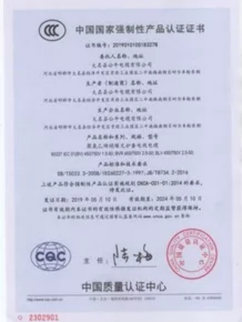 Certification_Gongniu Cable Hebei Co., Ltd._5