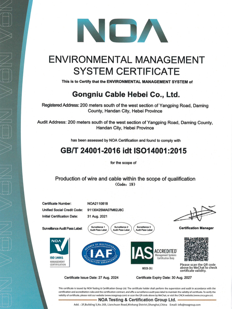 Certification_Gongniu Cable Hebei Co., Ltd._6