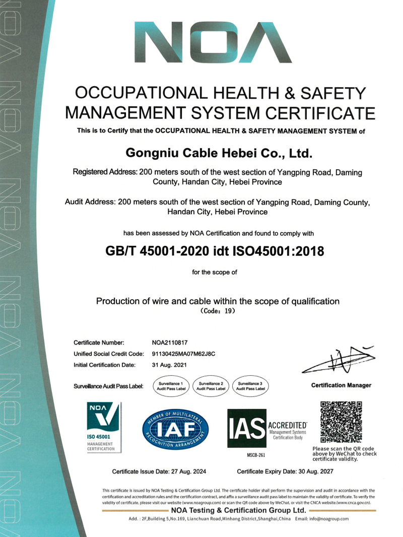 Certification_Gongniu Cable Hebei Co., Ltd._7