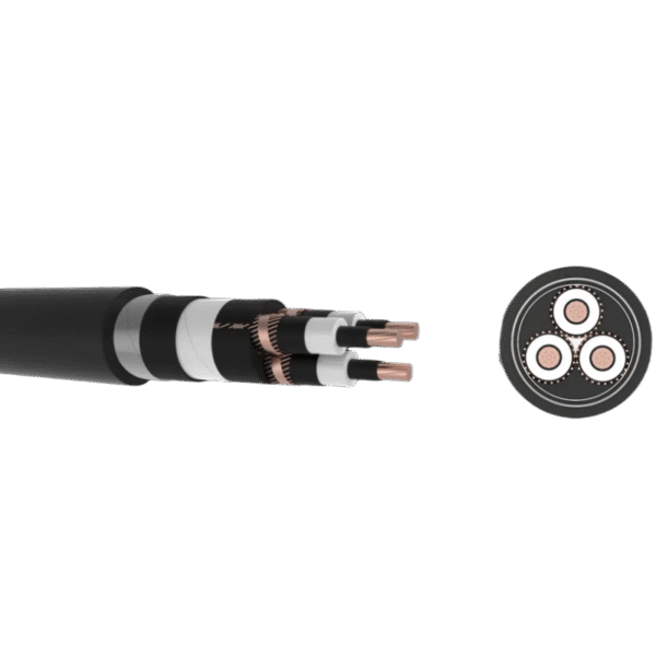 N2XSEBY （YJSV22）3.6/6(7.2)kV  (Cu/XLPE/CWS/PVC/STA/PVC)